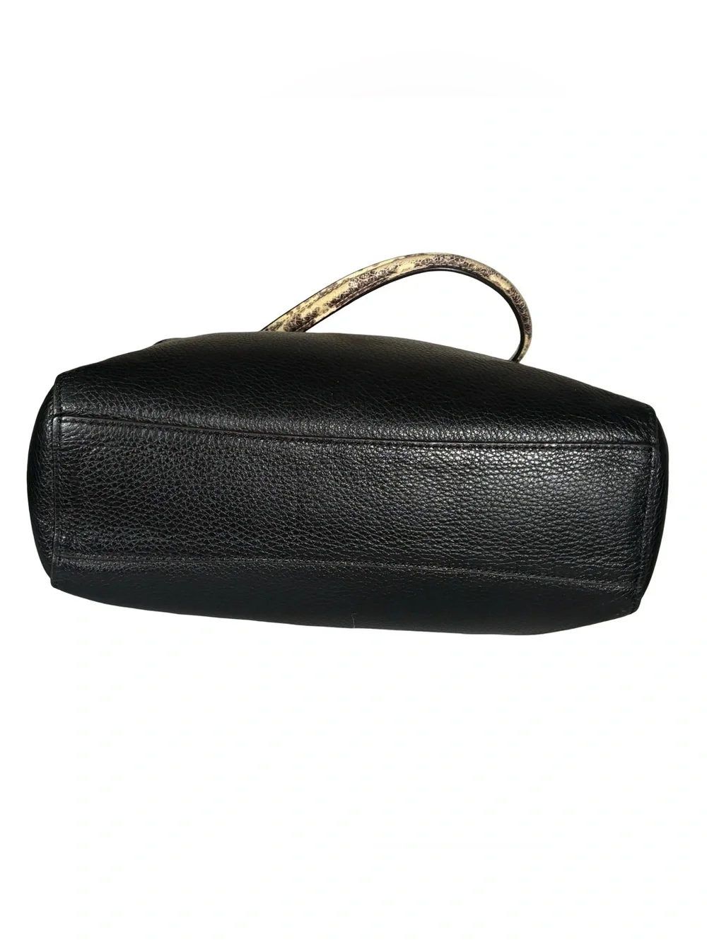 Coach Prairie Satchel Black Pebbled Leather Snake Embossed Crossbody
